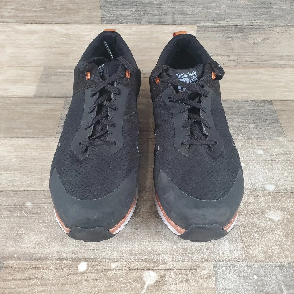 Timberland PRO Overdrive Womens Work Shoes Sz 9 Black Copper Safety Toe Sneakers